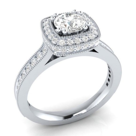 Beautiful Round Cut White Sapphire Ring New - Picture 2 of 4